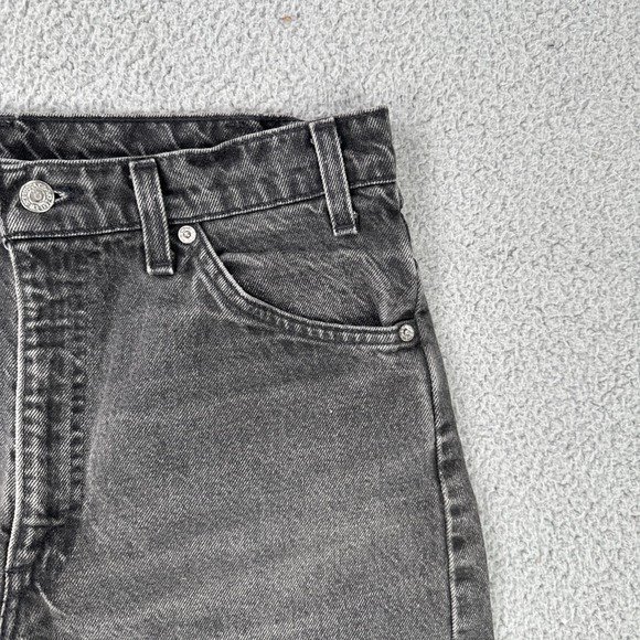 Vtg 90's Levi's 505 Orange Tab Denim Shorts 34 Black Cut Off Hemmed Made in USA - Picture 11 of 16